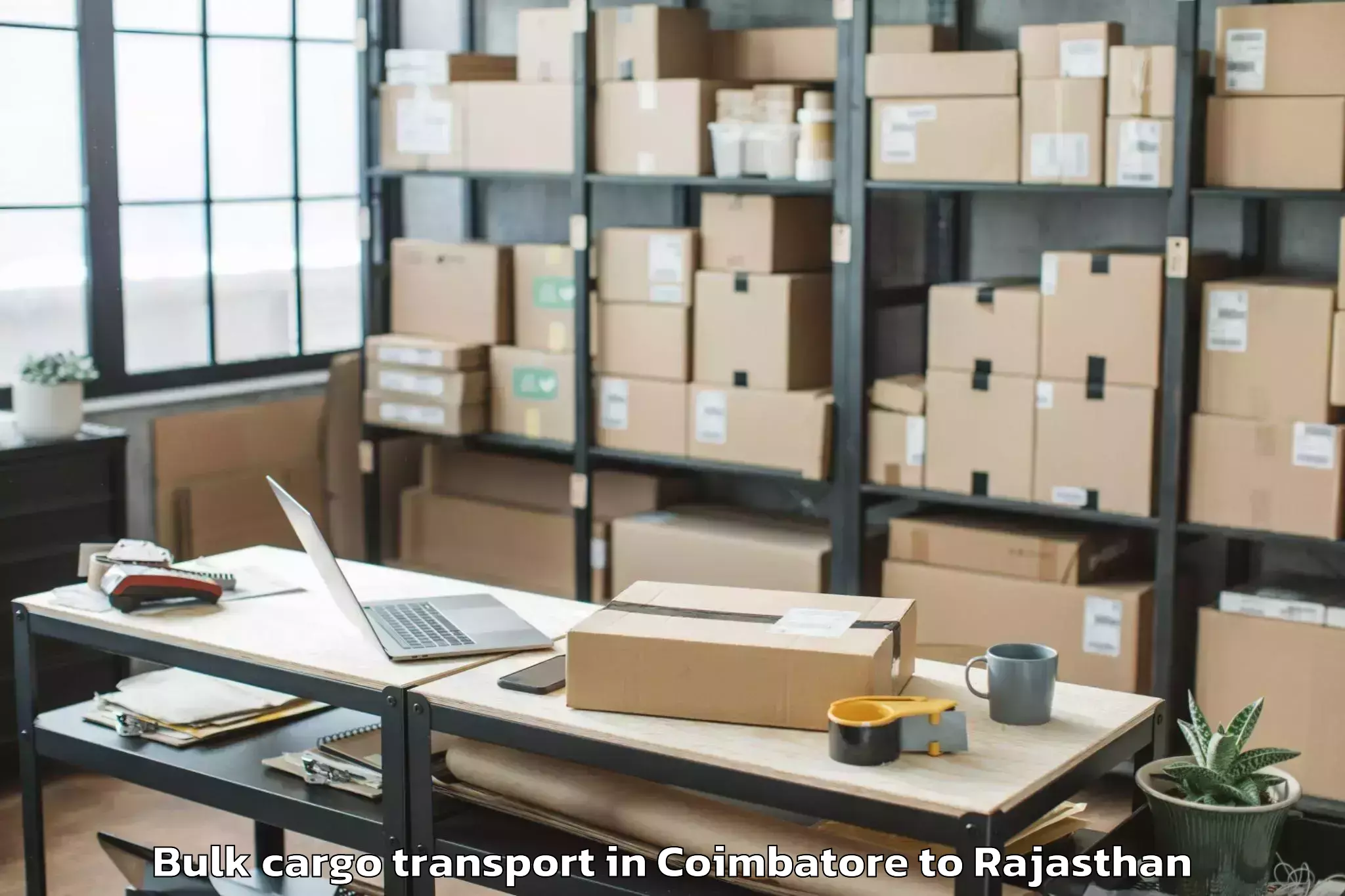 Book Coimbatore to Civil Airport Raj Bulk Cargo Transport Online